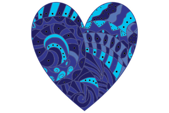 Download Heart Shaped Zentangle SVG - Premium Resources