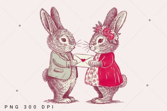 Download Whimsical Bunnies Valentine's Day - Premium Bundle