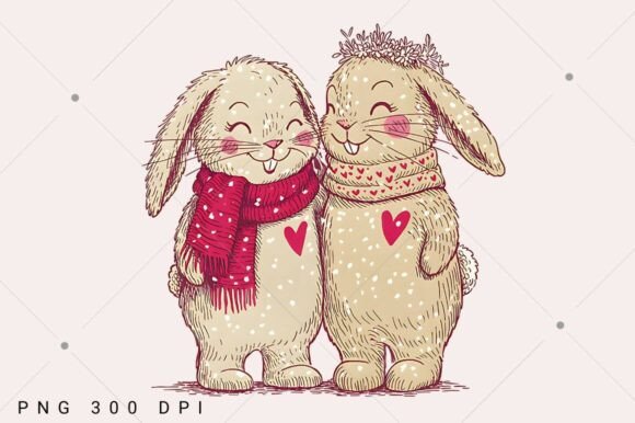 Download Whimsical Bunnies Valentine's Day - Premium Bundle